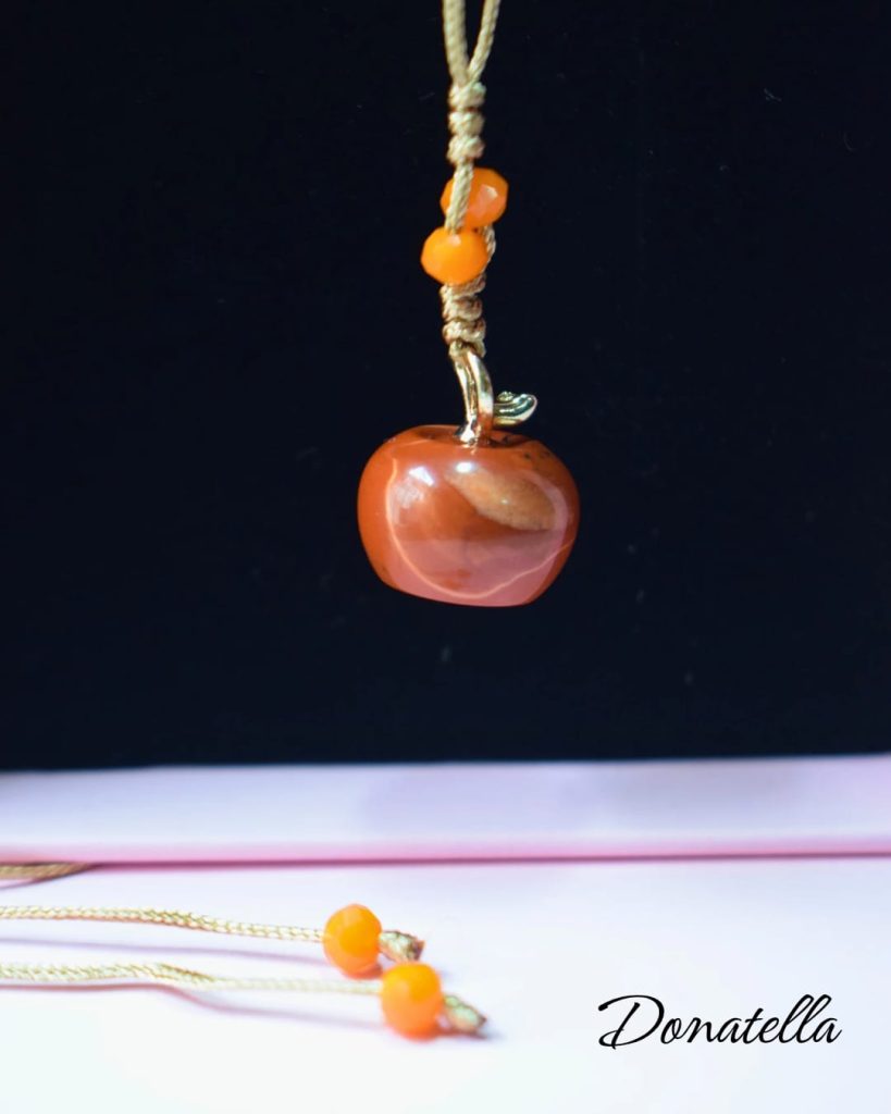 Collar Manzana de Jaspe Rojo